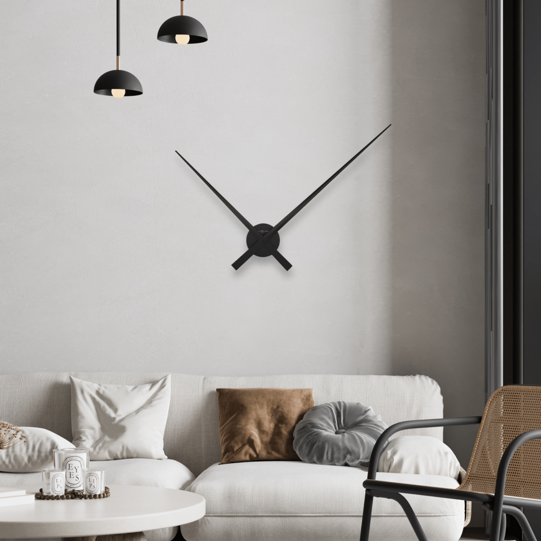 Stort vægur 85cm-Aluminium-NeXtime 'Hands'