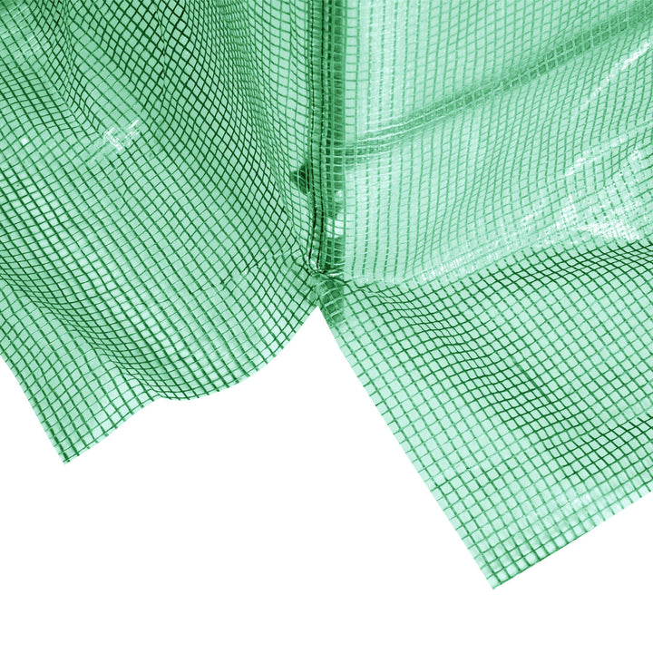 Drivhus 245x200x198cm plastdrivhus til tomathus med dør, 4 vinduer, galvaniseret stålfilmtunnel, pe, stabil drivhusplantetunnel, inklusive jordankre og reb, grøn