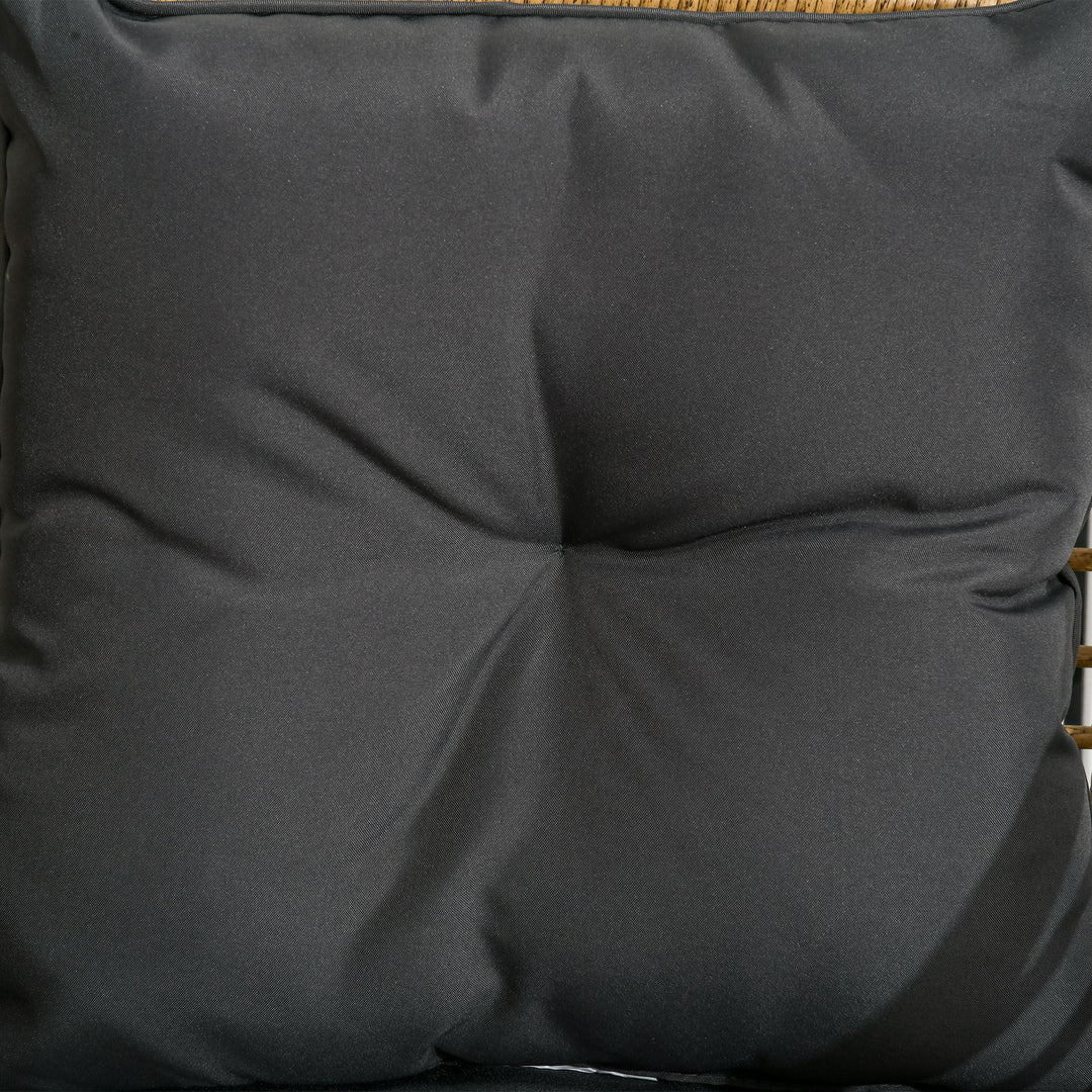 3-Delt vejrbestandigt bistrosæt med 1 sidebord og 2 stole, 62 cm x 65 cm x 78 cm, sand og mørkegrå