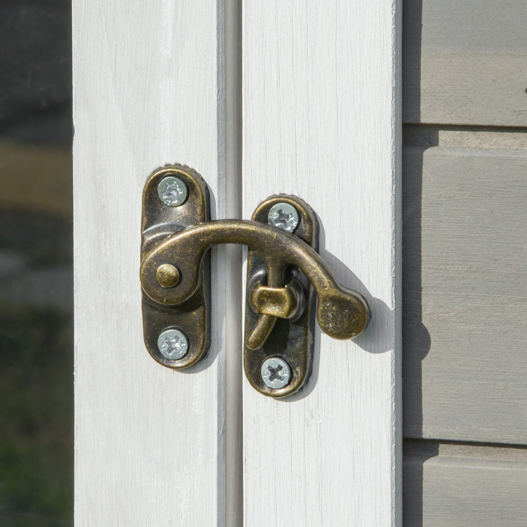 Trækattehus, vintertæt, vandtæt, kattehus med asfalttag, terrasse, kattehule, kattekasse, udendørs ly til udendørs brug, have, balkon, 115 x 66,5 x 74,7 cm, grå + hvid