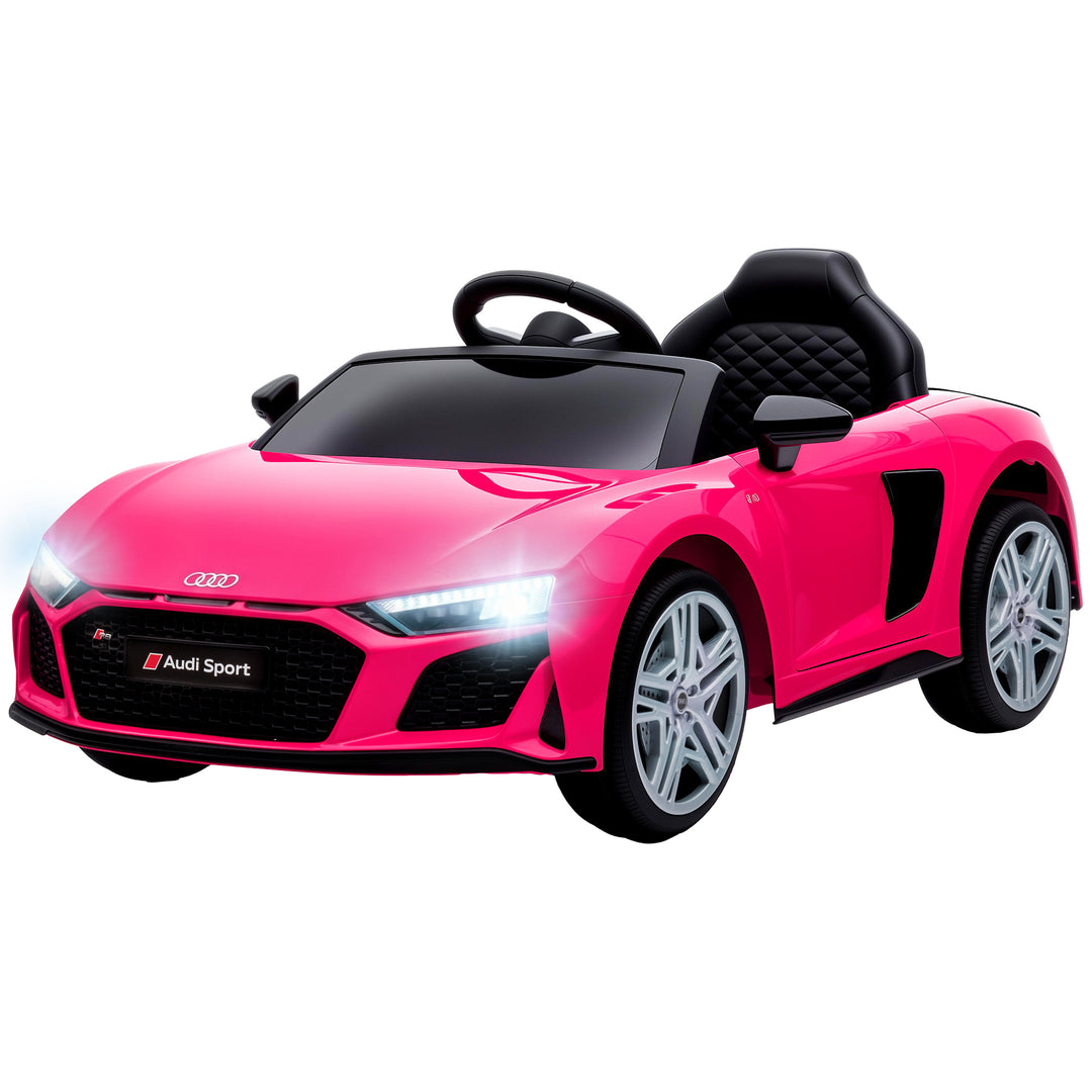 Elbil til børn Audi R8 12V fjernbetjening til børnebil lyserød