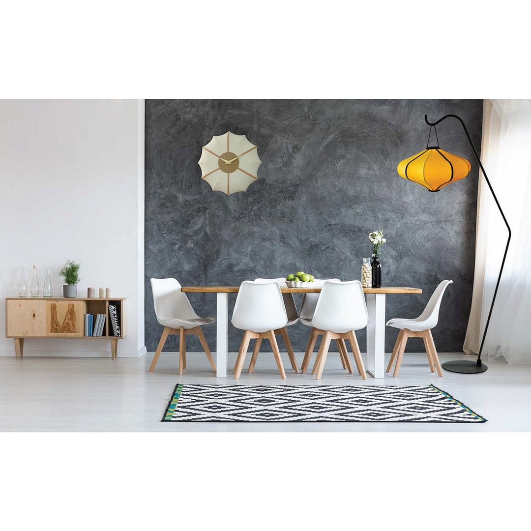 Vægur 50 cm-Silent-Fabric/Metal-NeXtime 'Ultimo'