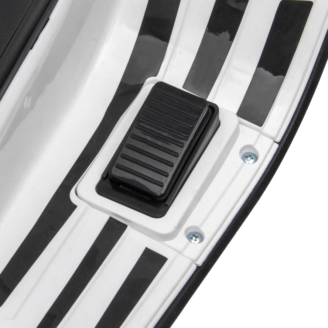 Elektrisk børnemotorcykel, vespa, 3 km/t, 3-6 år, musik, lys og radio, hvid