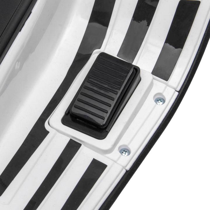 Elektrisk børnemotorcykel, vespa, 3 km/t, 3-6 år, musik, lys og radio, hvid