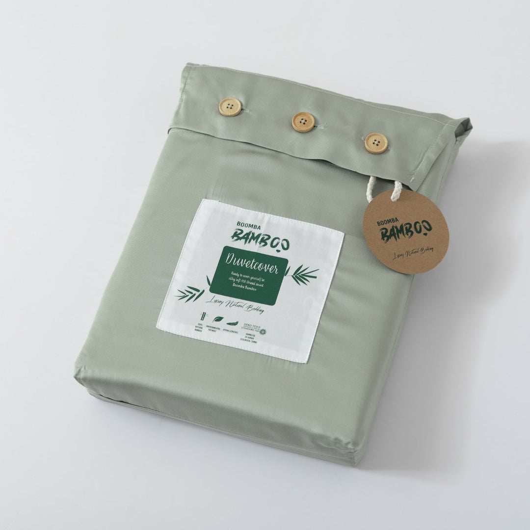 Lysegrøn Bambus Sengesæt 2-personers - 400TC Tanboocel - Sage Green