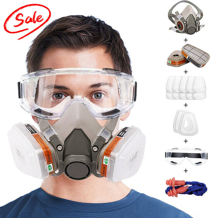 17-i-1 helmaske 6200 gasmaske åndedrætsværn sprayfilter kemikalier