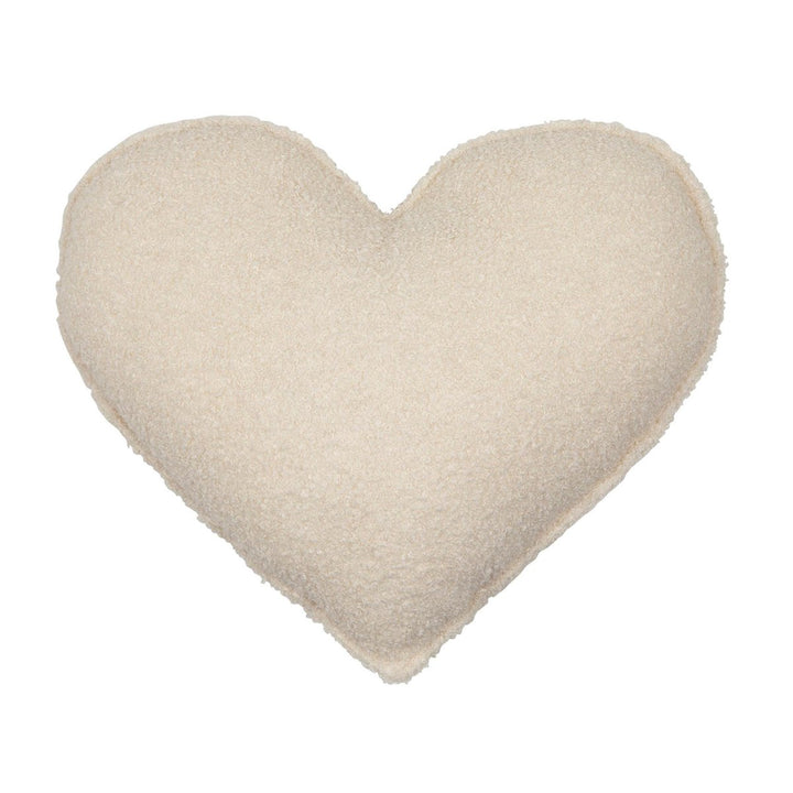 Fluffy boucle teddy hjertepude