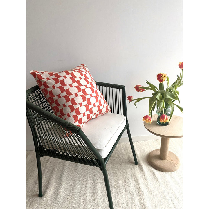 Edith Pillow-Cover Melon, Soft Jacquard strikket bomuld