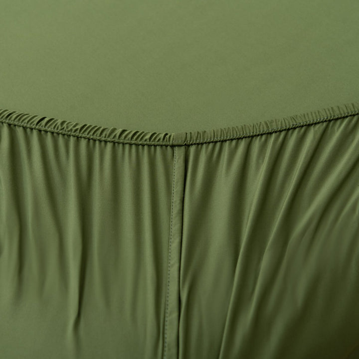Mørkegrøn bambus Fitted Sheet Premium - op til 30 cm - 400TC Tanboocel - Deep Moss