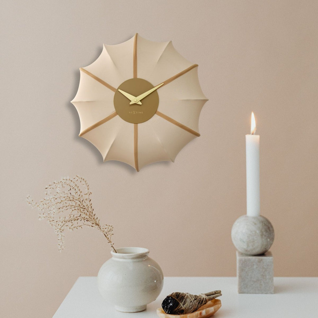 Vægur 50 cm-Silent-Fabric/Metal-NeXtime 'Ultimo'
