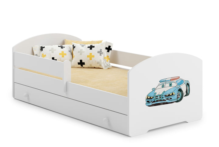 Luk 160x80 børneseng med skuffe - Politi