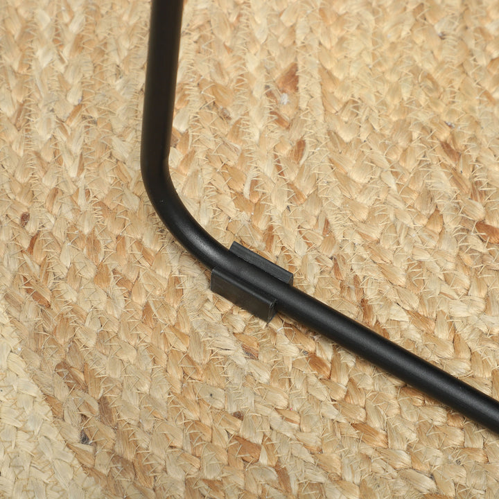 Spejl i fuld længde, rammeløs, fritstående/vægmonteret, metalstativ, 50x150 cm, sort