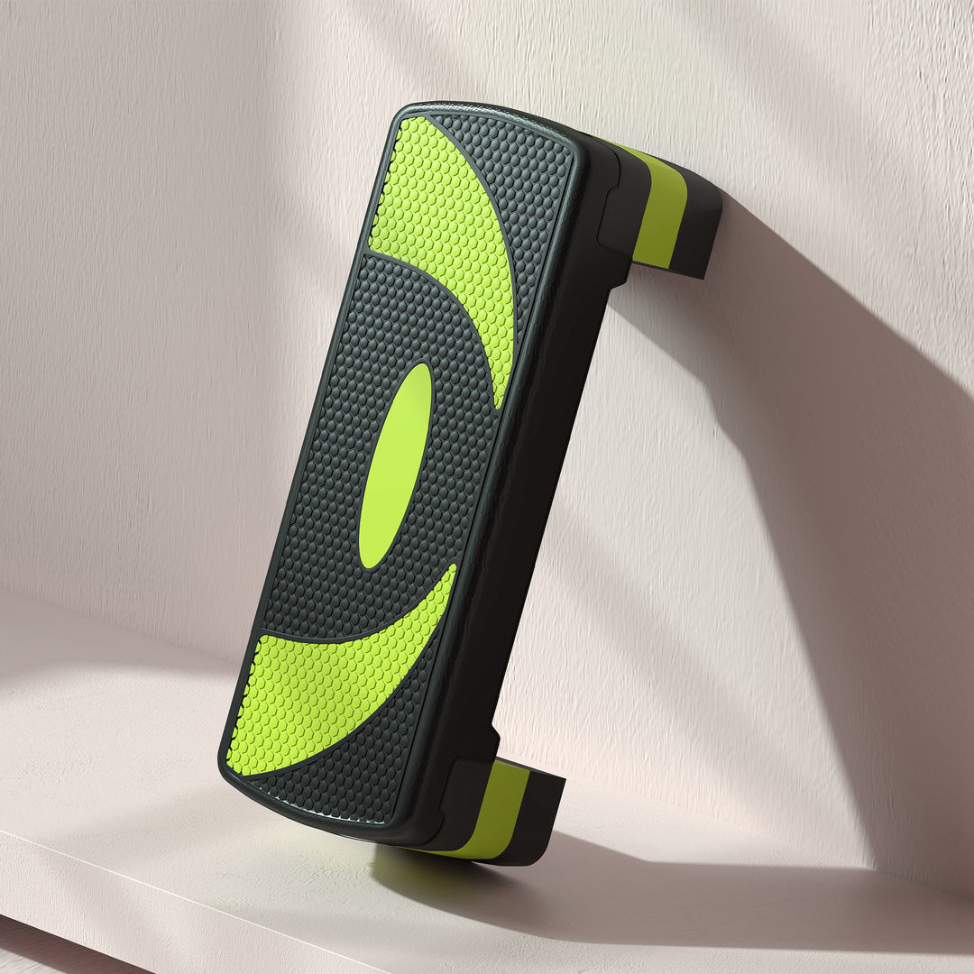 Aerobic stepper, højdejusterbar, til indendørs og udendørs brug, belastningskapacitet op til 150 kg, 80 x 31 x 10-20 cm, grøn
