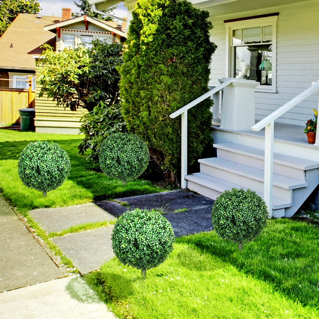 Kunstig buksbom sæt med 2, realistisk, vejrbestandig, nem at vedligeholde, 70 cm