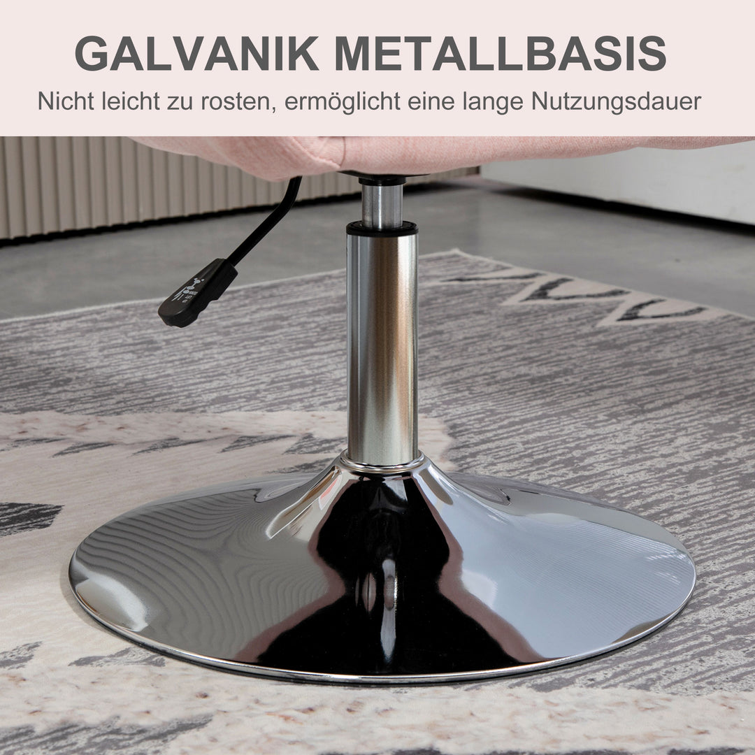 Drejestol, højdejusterbar kontorstol, polyester, metal, 60 x 60 x 79-91 cm, mørkegrå