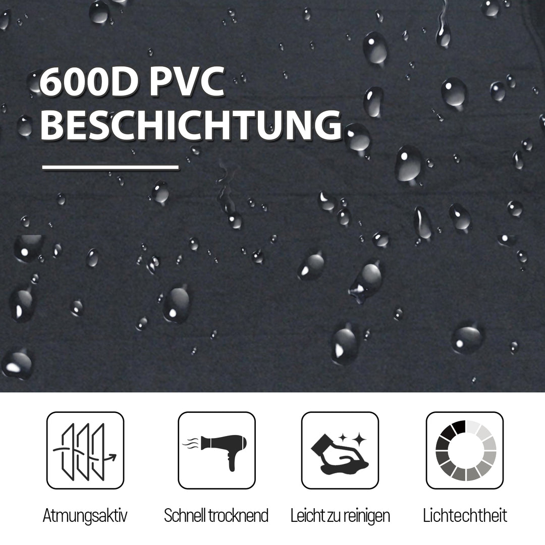 Campingseng, sammenklappelig seng, liggestol med taske, 193 x 64 x 40 cm (sort)