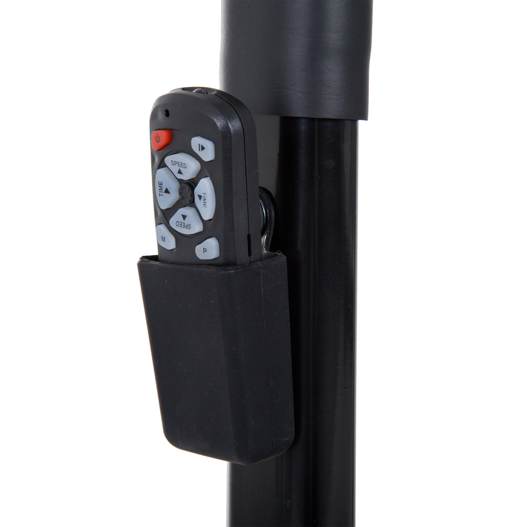 Elektrisk løbebånd til hjemmet med lcd-skærm, sammenklappeligt fitnessudstyr, 1-6 km/t, stål, sort, 105 x 56 x 108,5 cm