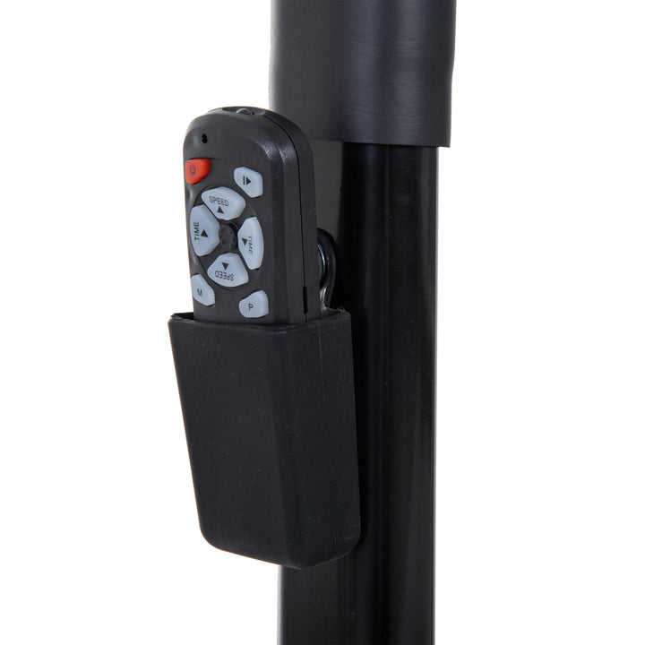 Elektrisk løbebånd til hjemmet med lcd-skærm, sammenklappeligt fitnessudstyr, 1-6 km/t, stål, sort, 105 x 56 x 108,5 cm