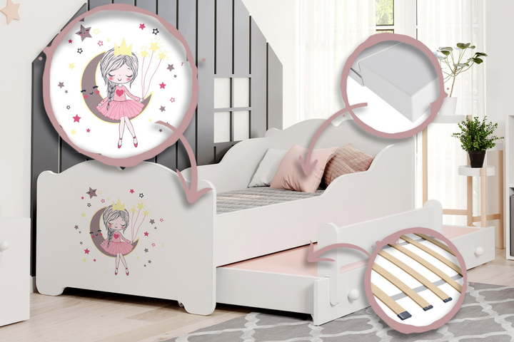 Dobbeltseng Anna 160x80 - Sovende prinsesse