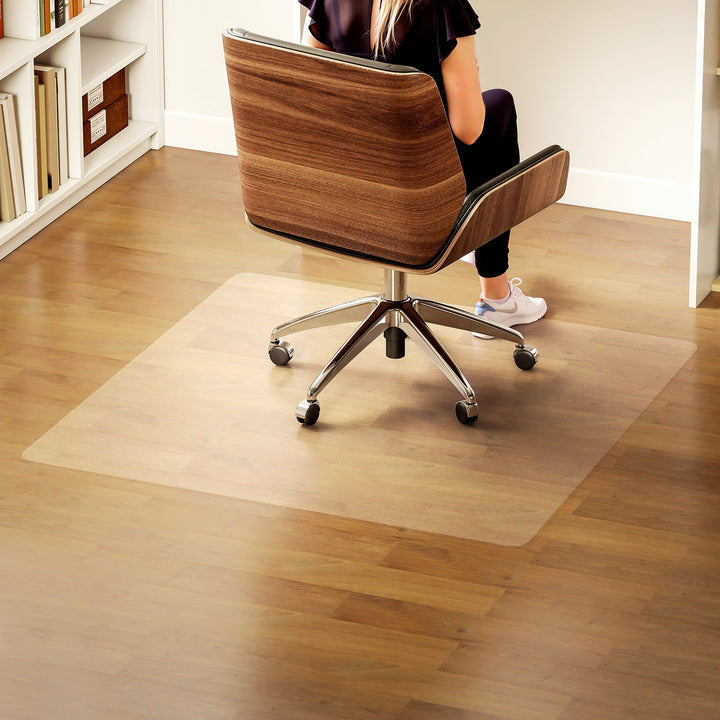 Gulvmåtte, skridsikker, 1,5 mm tyk, 120x120 cm, transparent