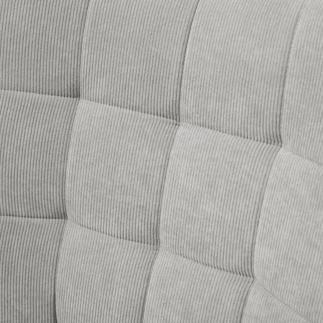 Accentstol med skammel, fløjlsbøjlelænestol, lænestol med træben, til stue, grå