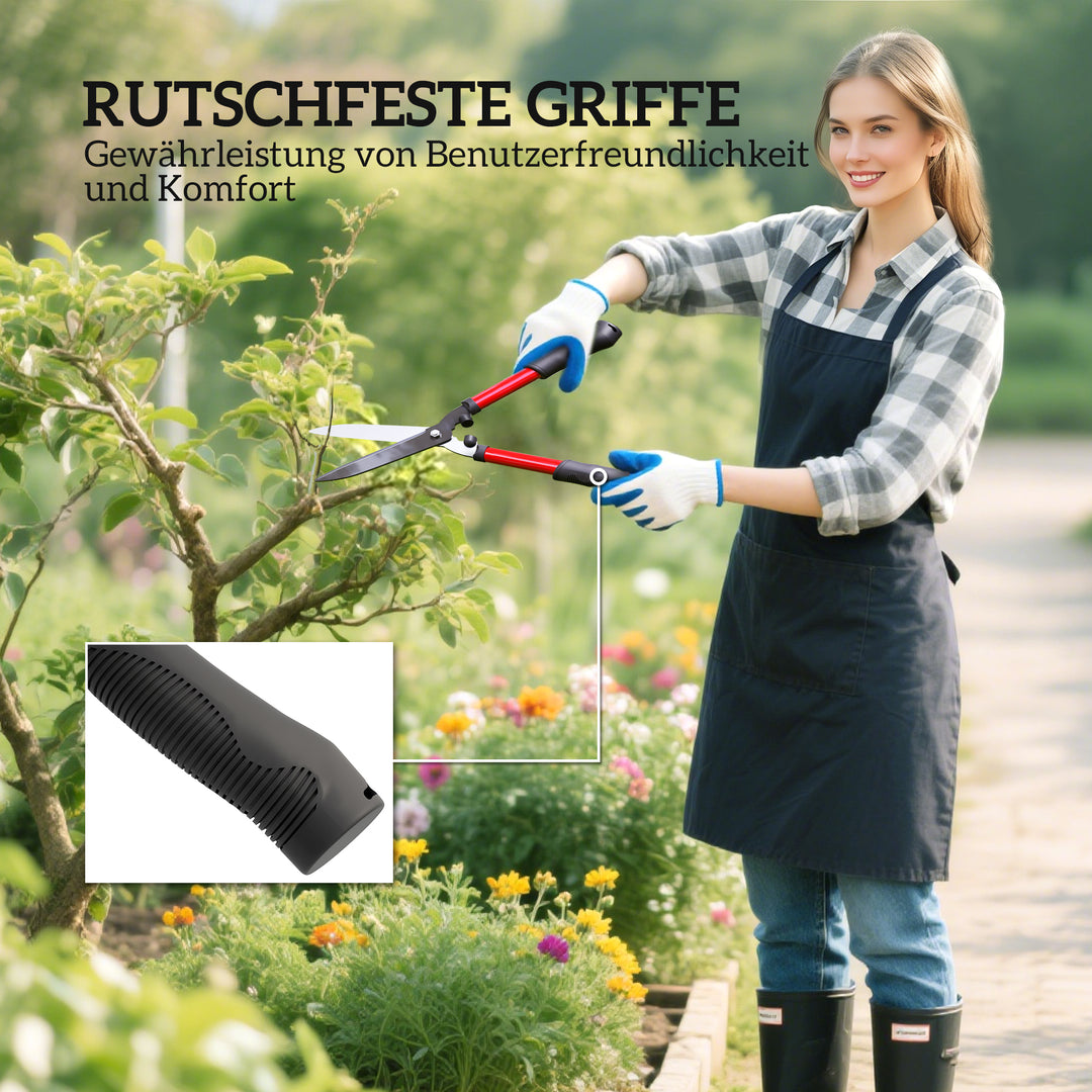 Hækkeklippersæt 3-delt havesaks, beskæresaks med stålklinger, håndtag
