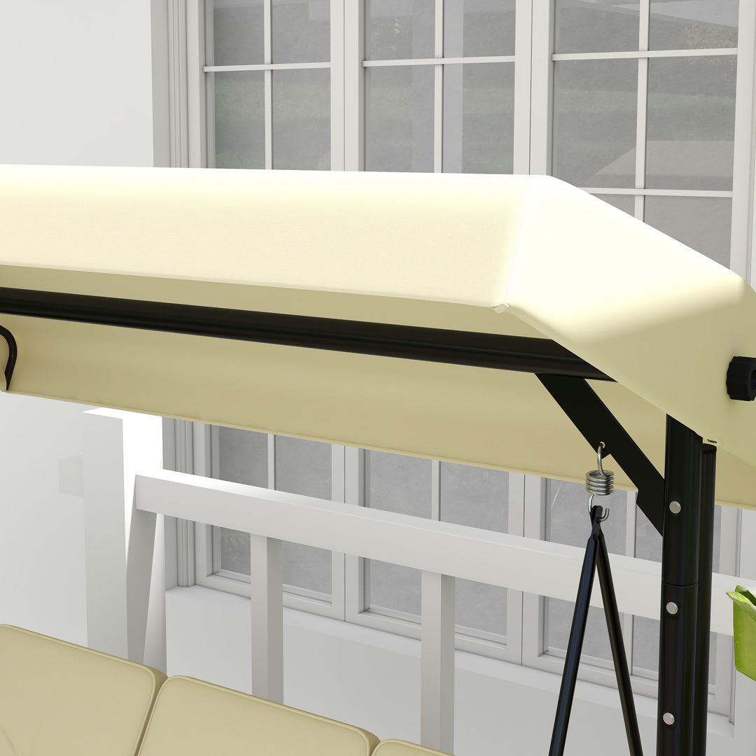 Gyngebænk, verandagynge med solsejl, havegynge, verandagynge, 3 sæder, gyngeseng