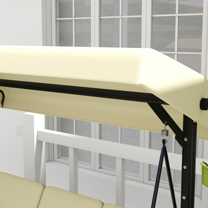 Gyngebænk, verandagynge med solsejl, havegynge, verandagynge, 3 sæder, gyngeseng