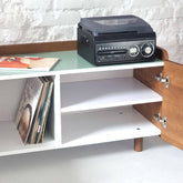 DABI Record Player bord 110cm Oak White