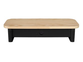 JUBI 60x24cm monitorskærmstativ med skuffe Ash Black