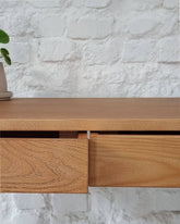 LUKA Hjørneskrivebord B 135cm x D 85cm Walnut Stain Højrestillet