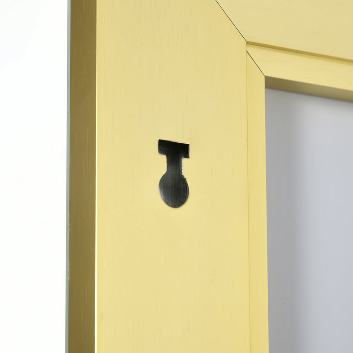 2-I-1 spejl i fuld længde med led-lys, fritstående, vægmonteret, dæmpbar, 40 cm x 37 cm x 156,5 cm, sølv