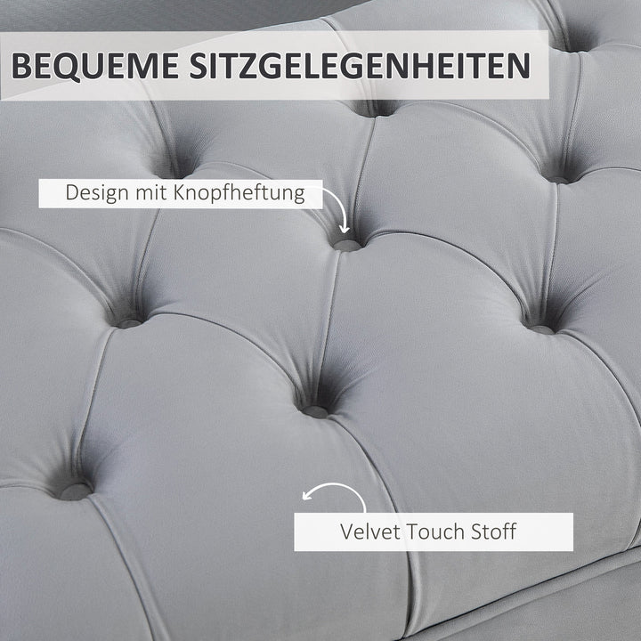 Bænk sengebænk skobænk med hævede ben soveværelse velour lysegrå