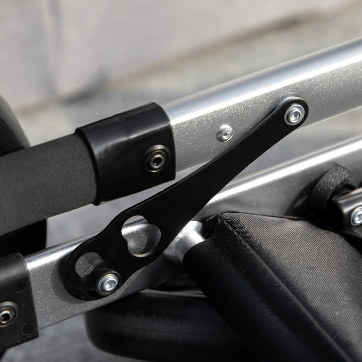 Hundevogn op til 10 kg sammenklappelig bæretaske gulvkurv 83 cm x 58 cm x 102 cm, lysegrå