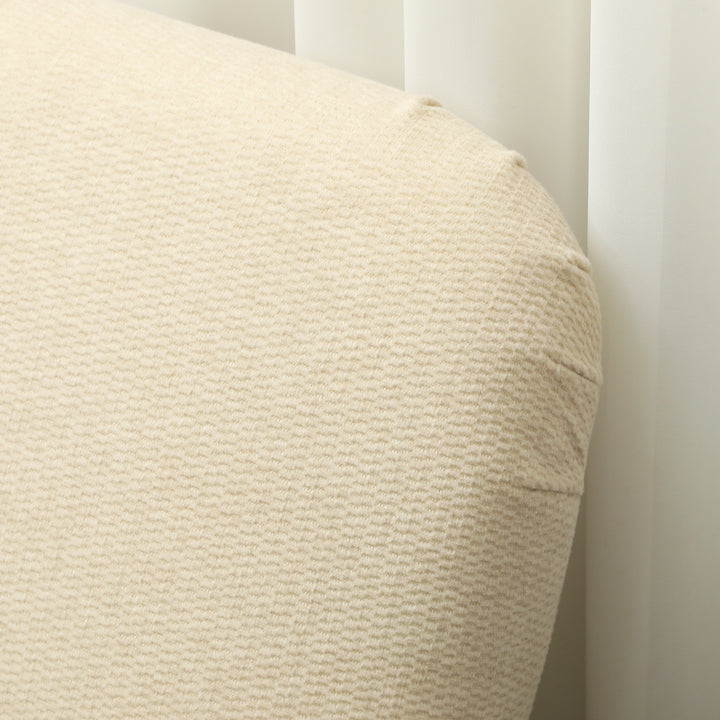 To-personers sofa, kompakt, hudvenligt betræk, op til 240 kg, 130x74x79 cm, cremehvid