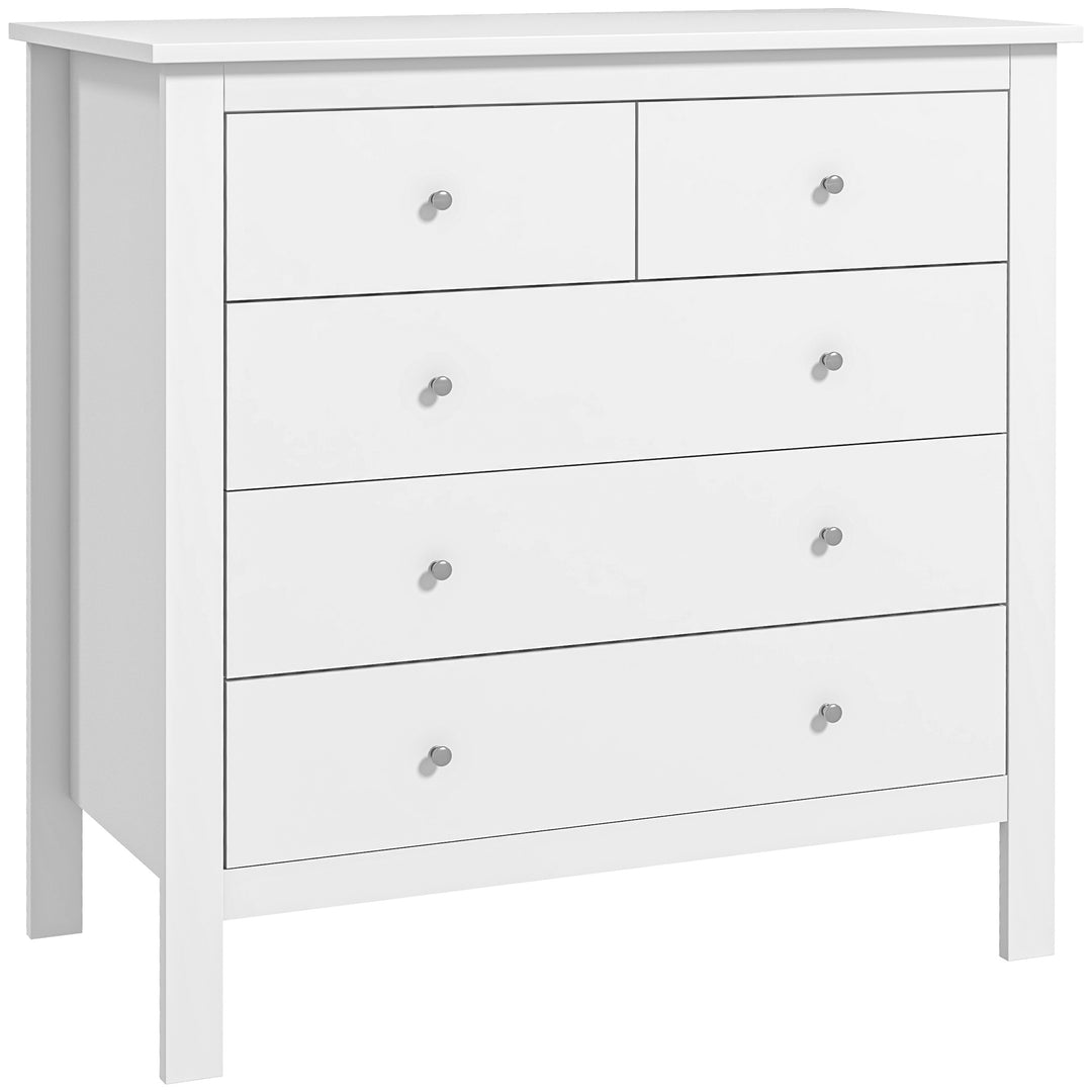 Kommode, skænk, lydløs åbning/lukning, anti-tip anordning, 79 x 39,5 x 80,5 cm, hvid