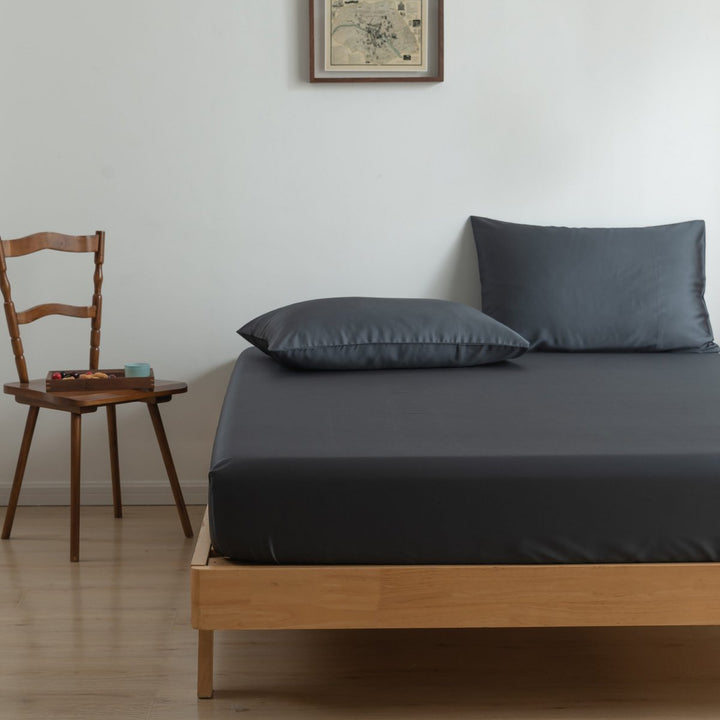 Mørkeblå Bambus Sengesæt 1-person - 400TC Tanboocel - Space Blue