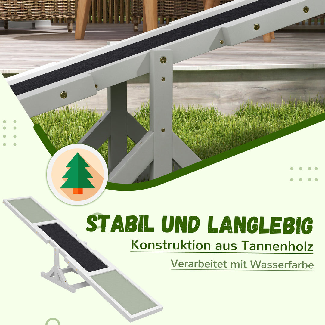 Hundevippe til agilitytræning, skridsikker, bæreevne op til 50 kg, 180 x 30 x 30 cm