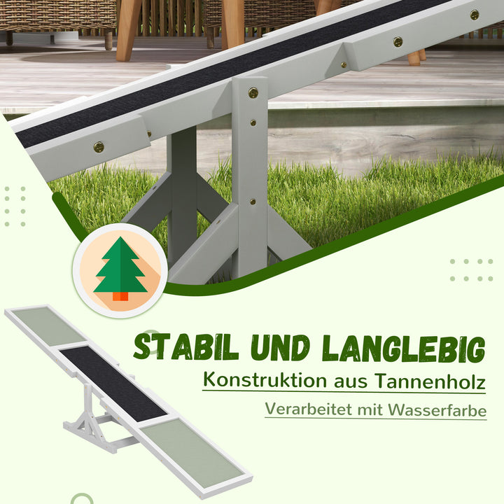 Hundevippe til agilitytræning, skridsikker, bæreevne op til 50 kg, 180 x 30 x 30 cm