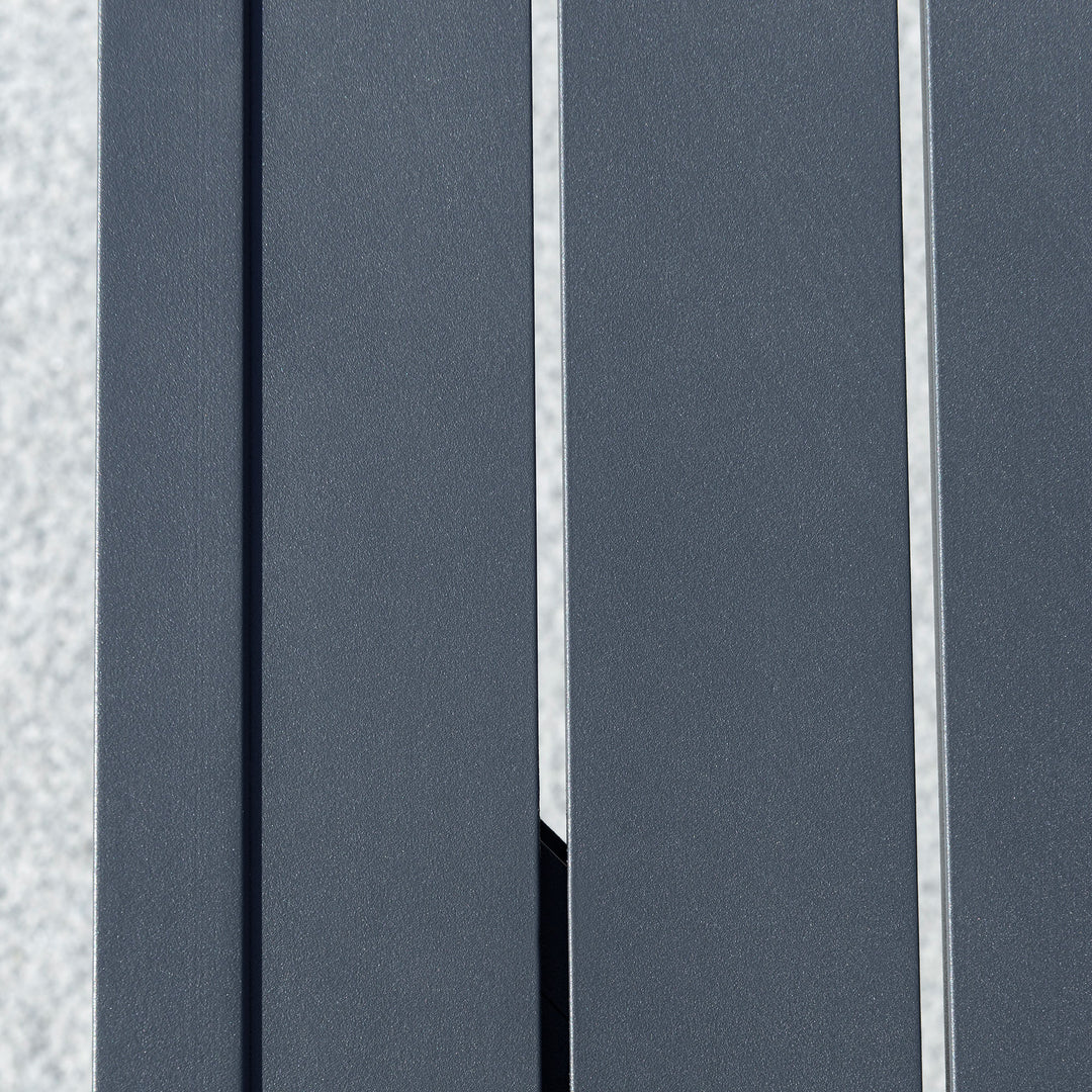 Havemøbelsæt til 4 personer, sofa, lænestol, sidebord, polyrattan, aluminium, grå