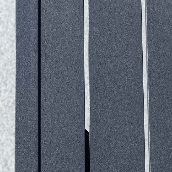 Havemøbelsæt til 4 personer, sofa, lænestol, sidebord, polyrattan, aluminium, grå