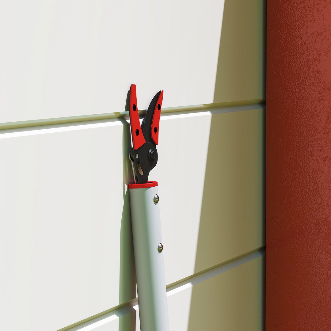 1,2 M træsaks, beskæresaks til klipning, havebeskæresaks med aluminiumshåndtag, havesaks med langt håndtag, rød