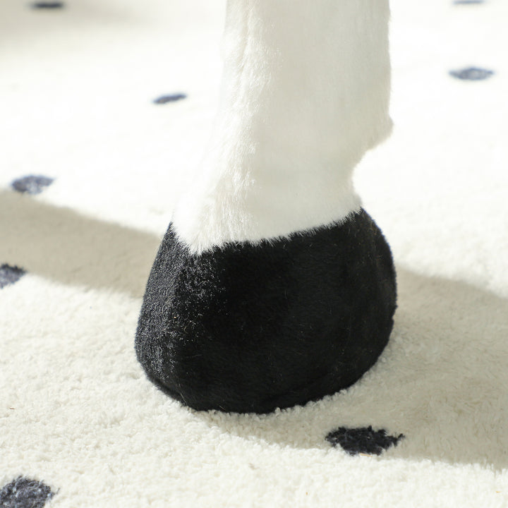 Gyngehest med lydeffekter, blød pels, til 3-8 år, 85 x 28 x 60 cm, brun/cremehvid