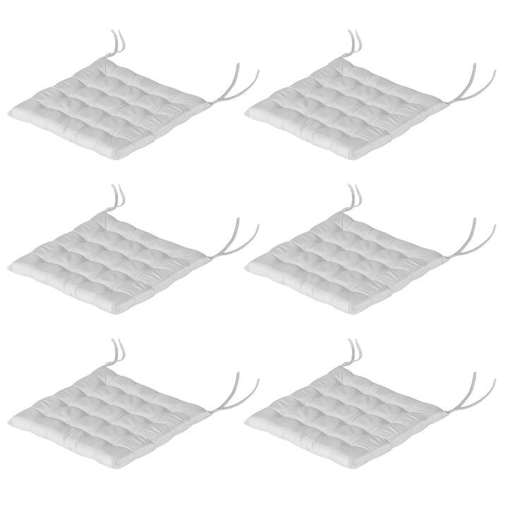 Havepude til siddepladser, med quiltning, 40 x 40 x 4 cm, lysegrå