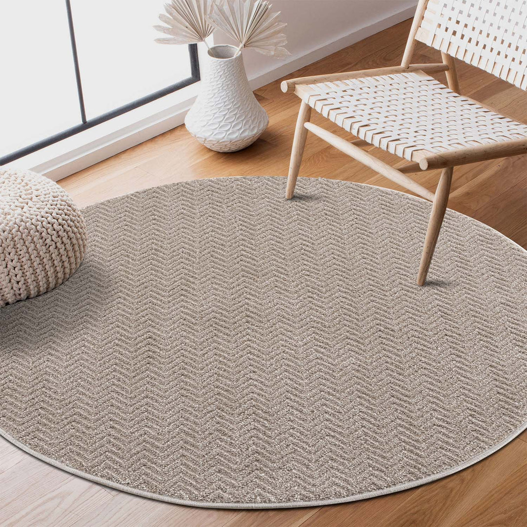 Tæppe Fancy 805 beige 160x160 cm rundt