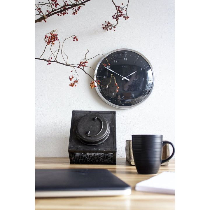 Vægur - 33 cm - Metal - Kuppelformet glas - '60 Minutes'
