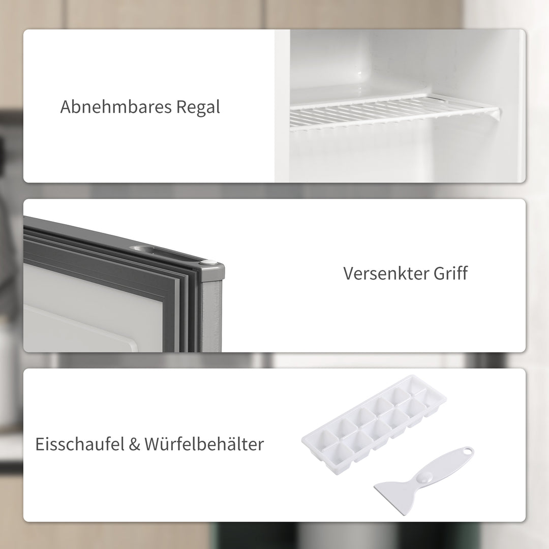 Minifryser 35 l fryseboks elektrisk fritstående 161w minifryser 47 x 44,2 x 48,8 cm grå