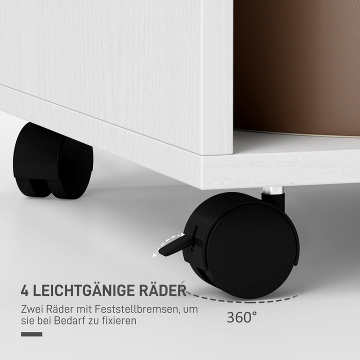 Garderobe, 60 cm x 40 cm x 127 cm, 1 garderobestang, 2 hylder, hvid