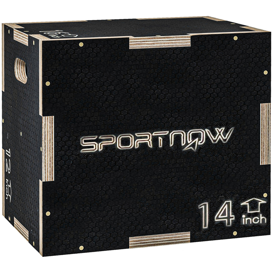 Plyo-boks/springboks, robust, 40,5 x 35,5 x 30,5 cm, sort, håndtag 10 x 3,5 cm, op til 120 kg