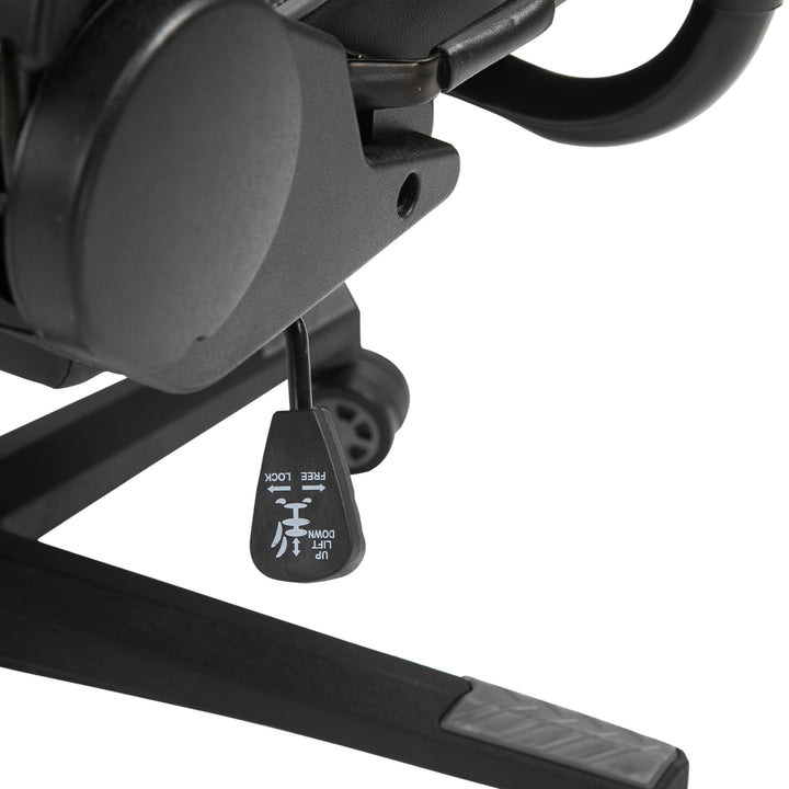 Ergonomisk kontorstol, gamingstol, drejestol, kunstlæder, skum, sort, 67,5 x 74 x 126-136 cm